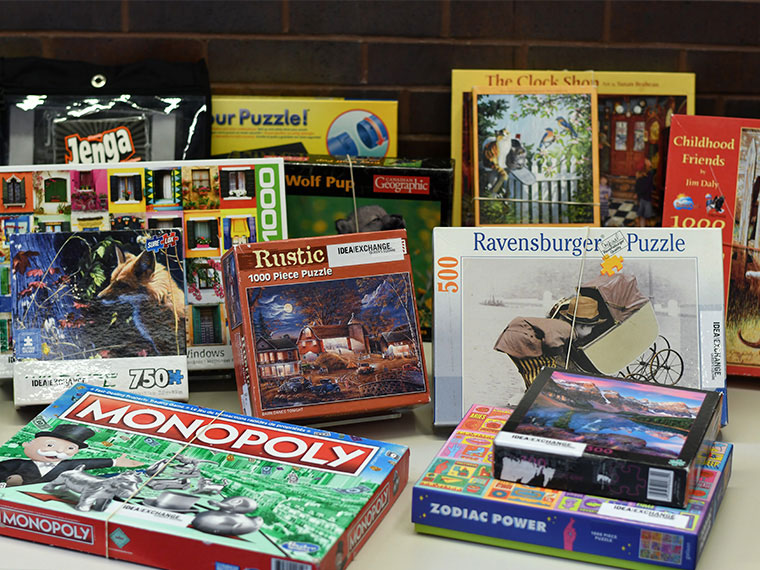 board games and jigsaw puzzles