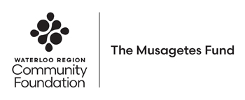 A black text logo for The Waterloo Region Community Fund and The Musagetes Fund