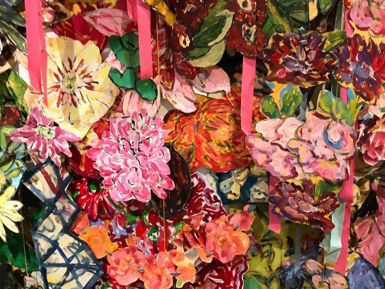 Stephen Altena, The Frolic Trellis (detail), 2023, installation at The Art Gallery of Hamilton. Photo courtesy of the artist.