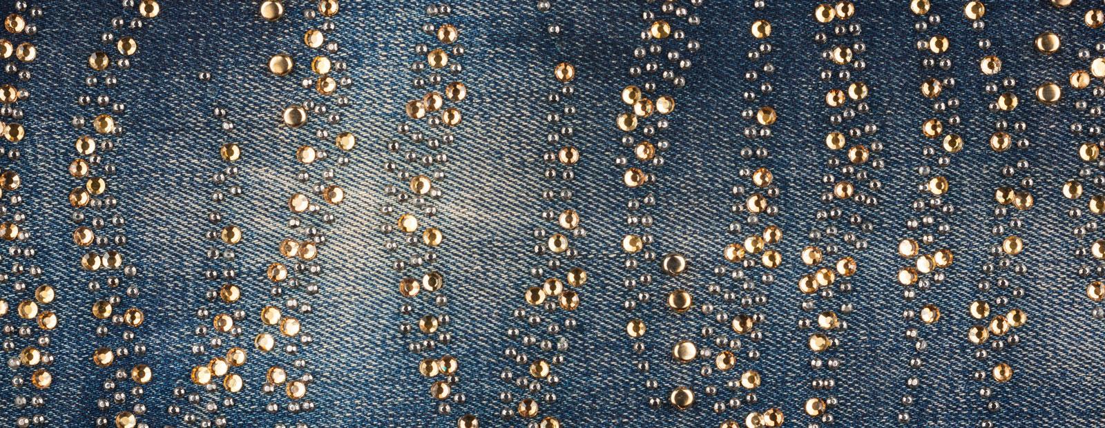 A bedazzled pair of bejewelled denim jeans.